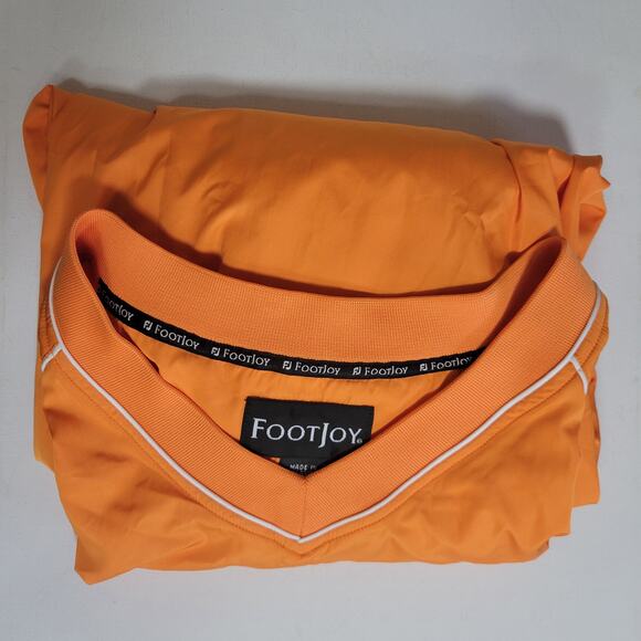 FootJoy Orange Windbreaker Jacket Size XL Pullover Cove Cay Golf Logo Outdoor - Picture 8 of 8